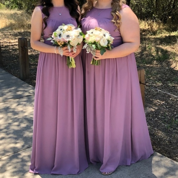 Bill Levkoff Sleeveless Maxi Dress Gown Bridesmaid - Picture 7 of 9